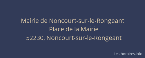 Mairie de Noncourt-sur-le-Rongeant