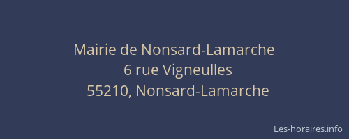 Mairie de Nonsard-Lamarche