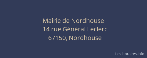 Mairie de Nordhouse