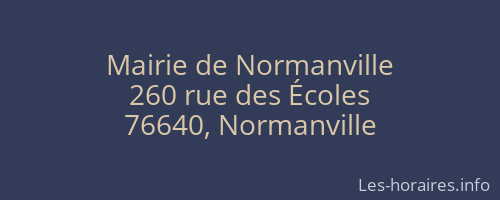 Mairie de Normanville