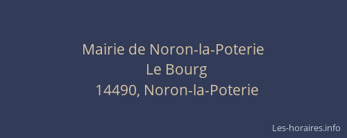 Mairie de Noron-la-Poterie