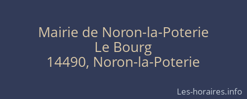Mairie de Noron-la-Poterie