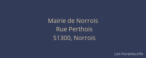 Mairie de Norrois