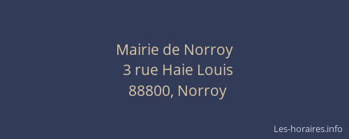 Mairie de Norroy
