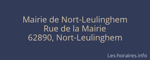Mairie de Nort-Leulinghem