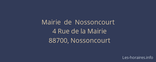 Mairie  de  Nossoncourt