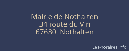 Mairie de Nothalten