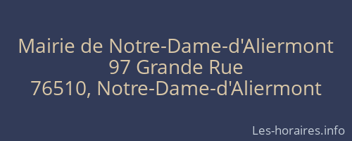 Mairie de Notre-Dame-d'Aliermont