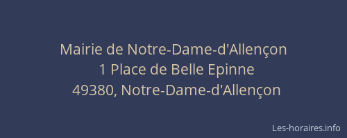 Mairie de Notre-Dame-d'Allençon