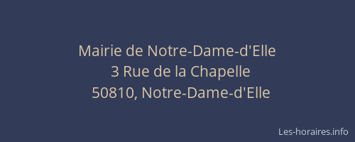 Mairie de Notre-Dame-d'Elle