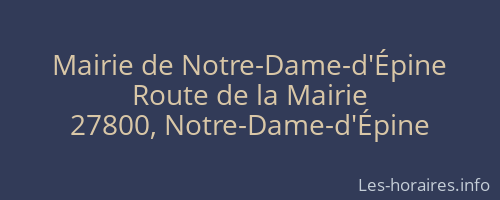 Mairie de Notre-Dame-d'Épine
