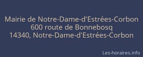 Mairie de Notre-Dame-d'Estrées-Corbon