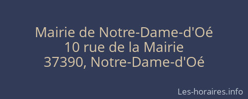Mairie de Notre-Dame-d'Oé