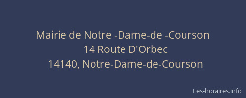 Mairie de Notre -Dame-de -Courson