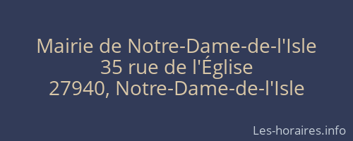 Mairie de Notre-Dame-de-l'Isle