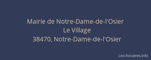 Mairie de Notre-Dame-de-l'Osier