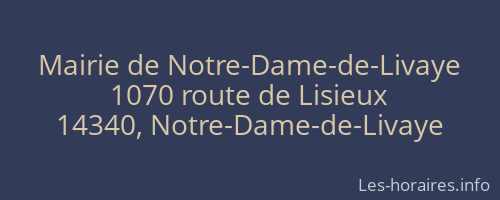 Mairie de Notre-Dame-de-Livaye