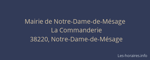 Mairie de Notre-Dame-de-M&eacute;sage