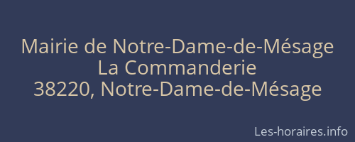 Mairie de Notre-Dame-de-Mésage