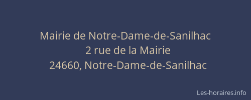 Mairie de Notre-Dame-de-Sanilhac