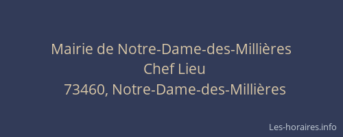 Mairie de Notre-Dame-des-Milli&egrave;res