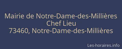 Mairie de Notre-Dame-des-Millières