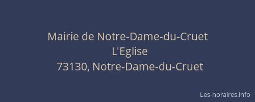 Mairie de Notre-Dame-du-Cruet