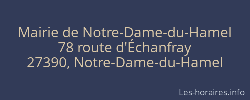Mairie de Notre-Dame-du-Hamel