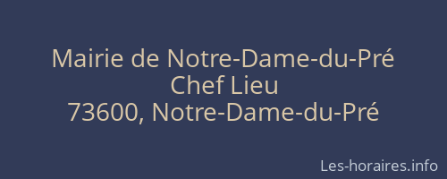 Mairie de Notre-Dame-du-Pré
