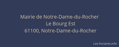Mairie de Notre-Dame-du-Rocher