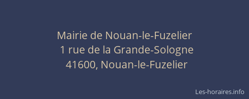 Mairie de Nouan-le-Fuzelier