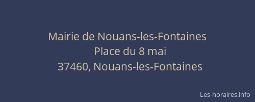 Mairie de Nouans-les-Fontaines