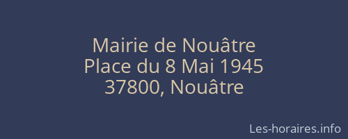 Mairie de Nouâtre