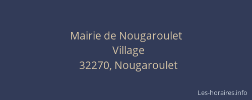 Mairie de Nougaroulet