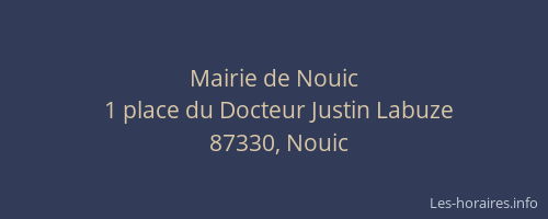 Mairie de Nouic