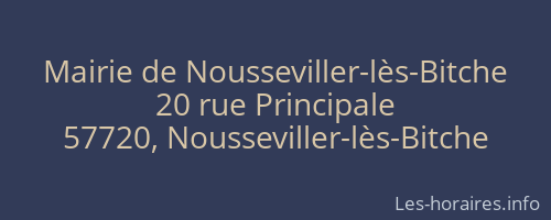 Mairie de Nousseviller-lès-Bitche