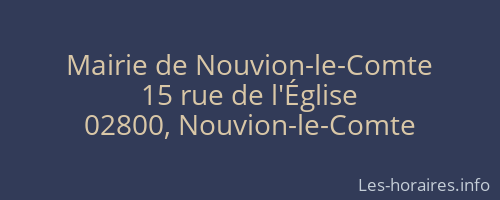 Mairie de Nouvion-le-Comte