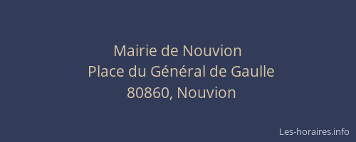 Mairie de Nouvion