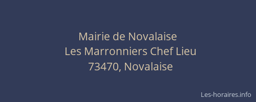 Mairie de Novalaise