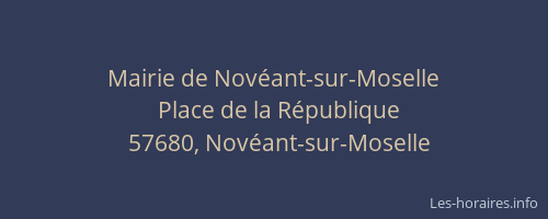 Mairie de Nov&eacute;ant-sur-Moselle