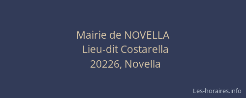 Mairie de NOVELLA