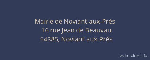 Mairie de Noviant-aux-Pr&eacute;s