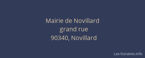 Mairie de Novillard