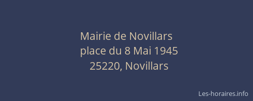 Mairie de Novillars