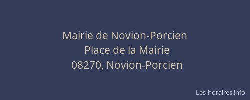 Mairie de Novion-Porcien