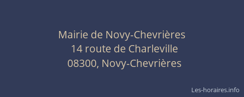 Mairie de Novy-Chevrières