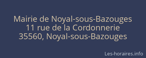 Mairie de Noyal-sous-Bazouges