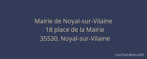 Mairie de Noyal-sur-Vilaine