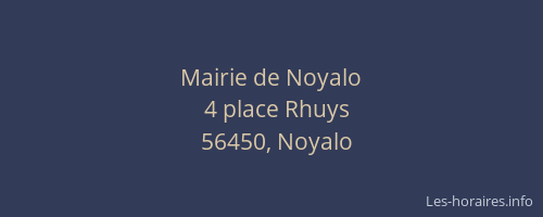Mairie de Noyalo