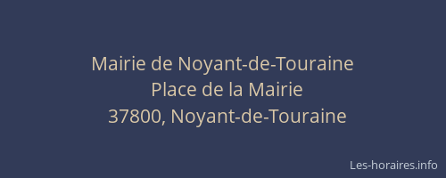 Mairie de Noyant-de-Touraine